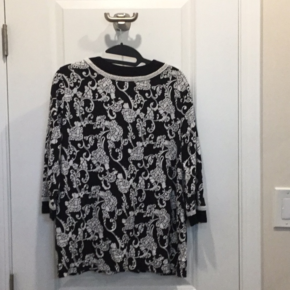 Black and White Croft & Barrow top, PXL - Picture 3 of 4